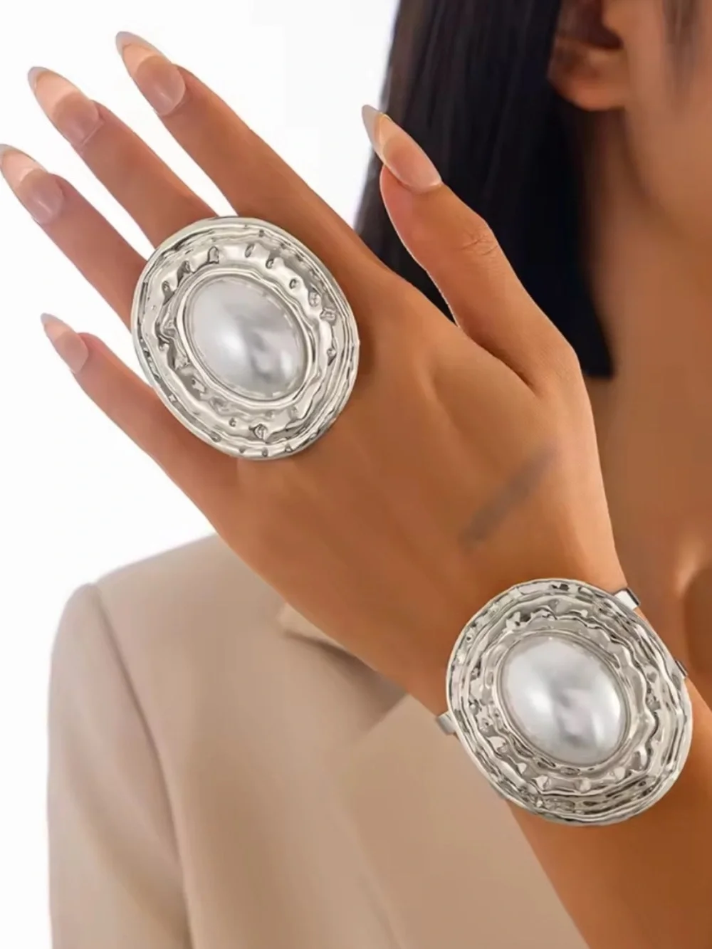 Avant Garde Baroque Pearl Statement Jewelry Set